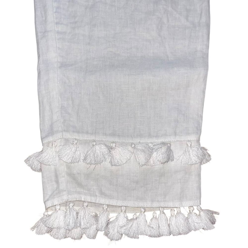 Linen Pants Cropped Tassels - Picture 2 of 6